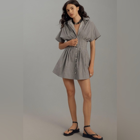 strapless pleated dress Black Pleated Off Shoulder Bubble Hem Strapless Sequin Mini Dress M / Black